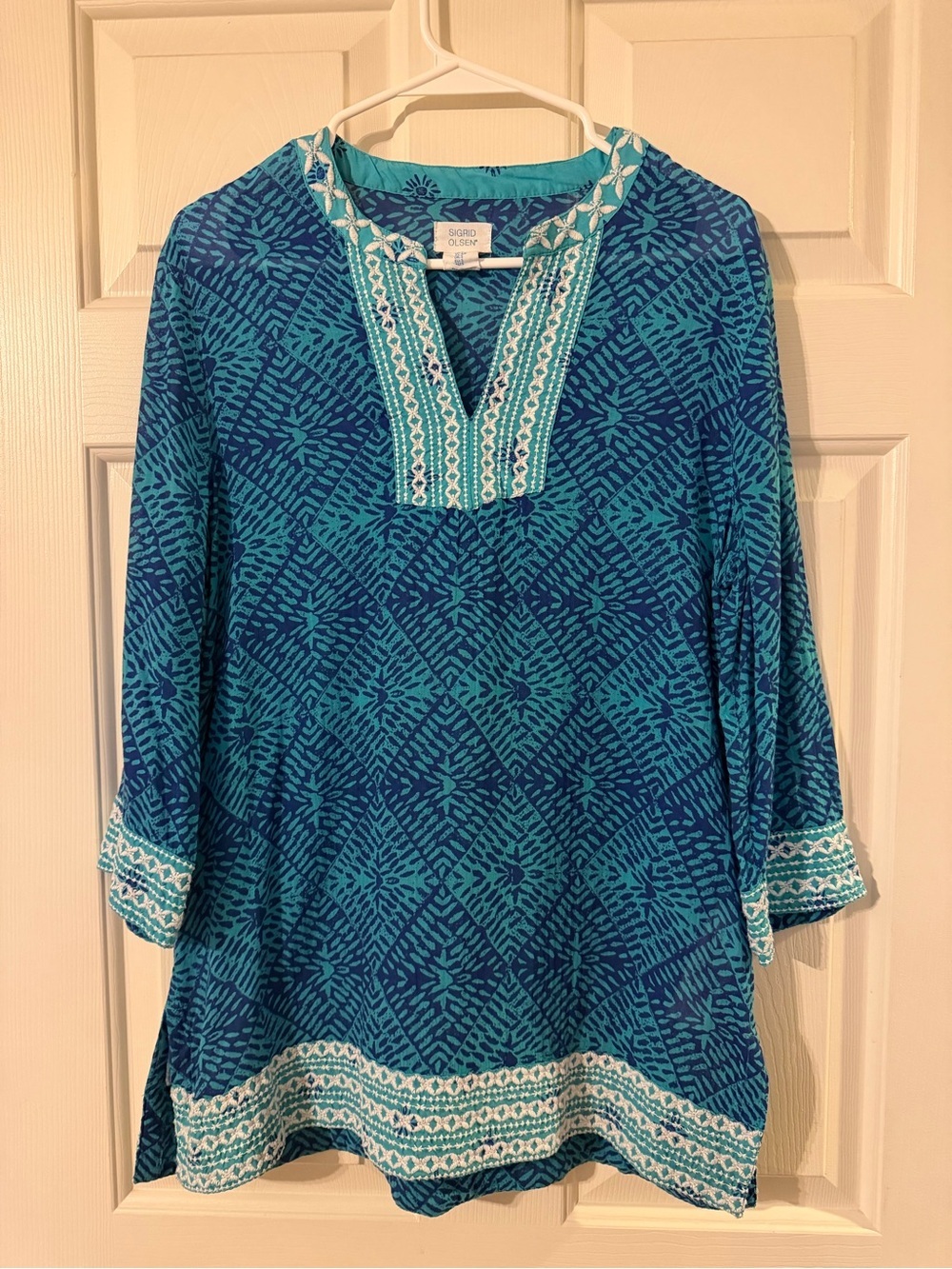 Sigrid Olsen 100% cotton tunic top - size S